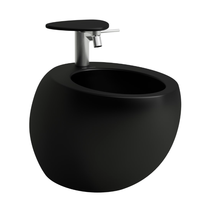Bidet podwieszany Laufen IL Bagno Alessi 390x585 mm czarny mat H8309717163041