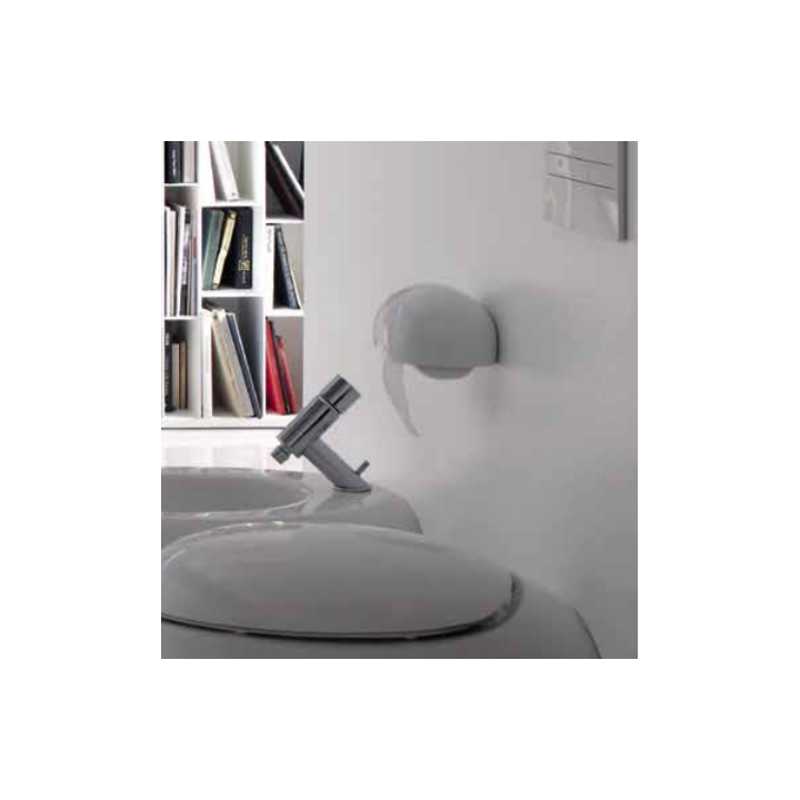 Ceramiczny pojemnik na papier toaletowy Laufen IL Bagno Alessi biały mat H8709707570001