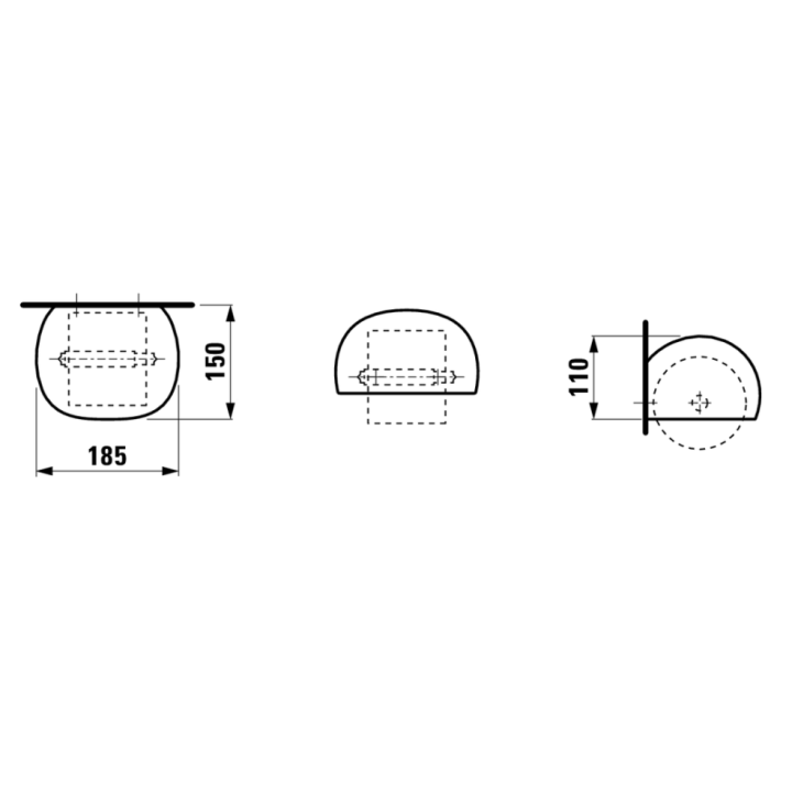 Ceramiczny pojemnik na papier toaletowy Laufen IL Bagno Alessi biały mat H8709707570001