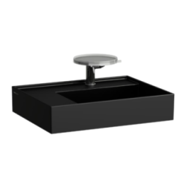 Umywalka Laufen Kartell 600x460 mm blat po lewej bez otw. czarny połysk H8103350201121