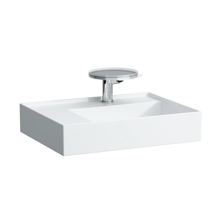 Umywalka Laufen Kartell 600x460 mm blat po lewej z 3 otw. biały mat H8103357571581