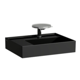 Umywalka Laufen Kartell 600x460 mm blat po lewej z otw. czarny połysk H8103350201111