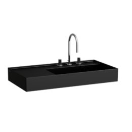 Umywalka Laufen Kartell 900x460 mm z otw. czarny połysk H8103390201111