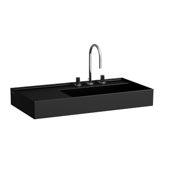 Umywalka Laufen Kartell 900x460 mm z otw. czarny połysk H8103390201111