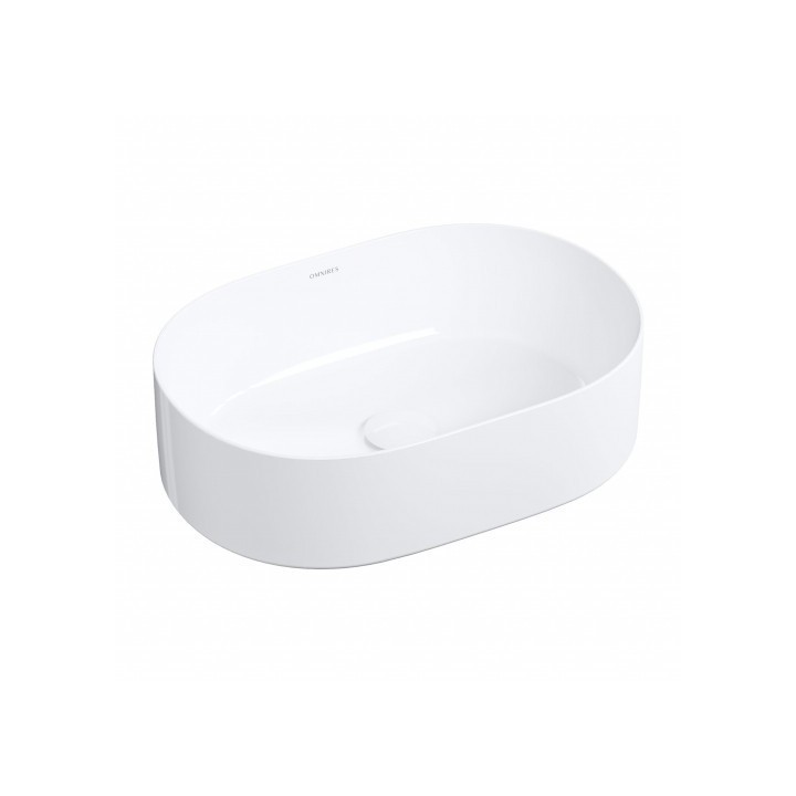 Umywalka nablatowa Omnires Mesa 46 x 31 cm biały połysk MESA460BP