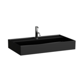 Umywalka 800x460 mm LAUFEN KARTELL bez otw. czarny połysk H8103360201091