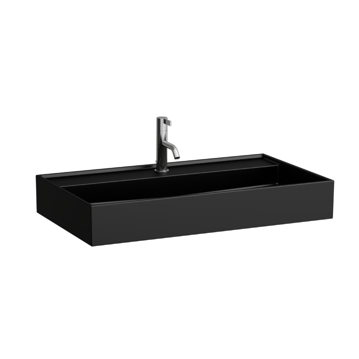 Umywalka 800x460 mm LAUFEN KARTELL bez otw. szary mat H8103367591091
