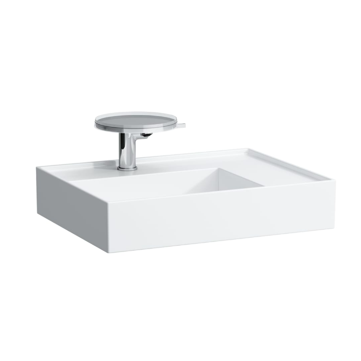 Umywalka szlifowana 600x460 mm LAUFEN KARTELL bez otw. czarny połysk H8183340201121