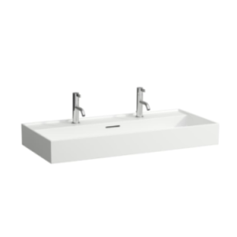 Umywalka 1000x460 mm LAUFEN KARTELL z 2 otw. biały mat H8103377571071