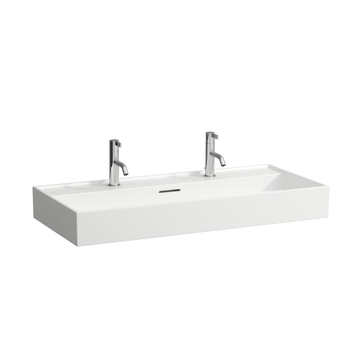 Umywalka 1000x460 mm LAUFEN KARTELL z 2 otw. biały mat H8103377571071
