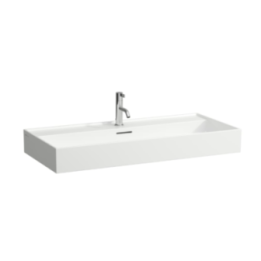 Umywalka szlifowana 1000x460 mm LAUFEN KARTELL z 2 otw. biały mat H8163377571071