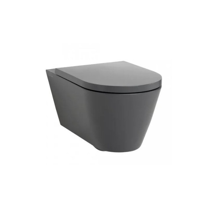 Miska WC silent flush 370x545 mm LAUFEN KARTELL rimless grafit mat H8213317580001