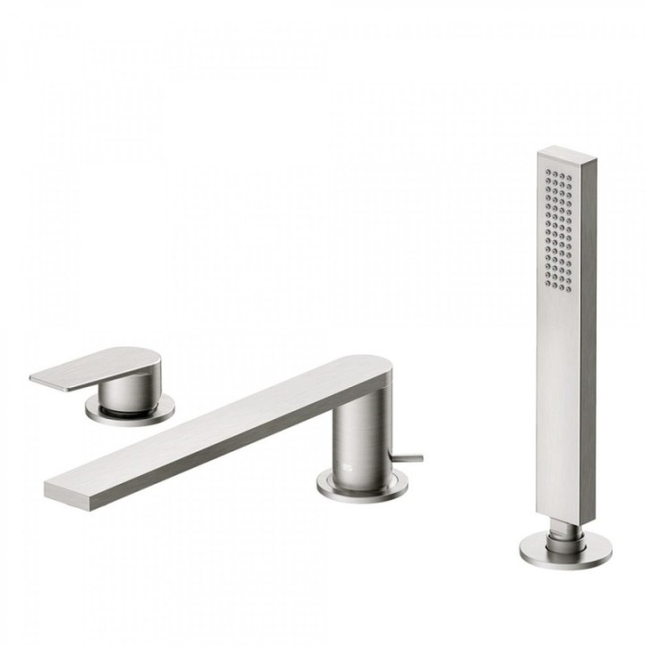 Tres Project bateria wannowo-prysznicowa 3-otworowa stal 21116103AC