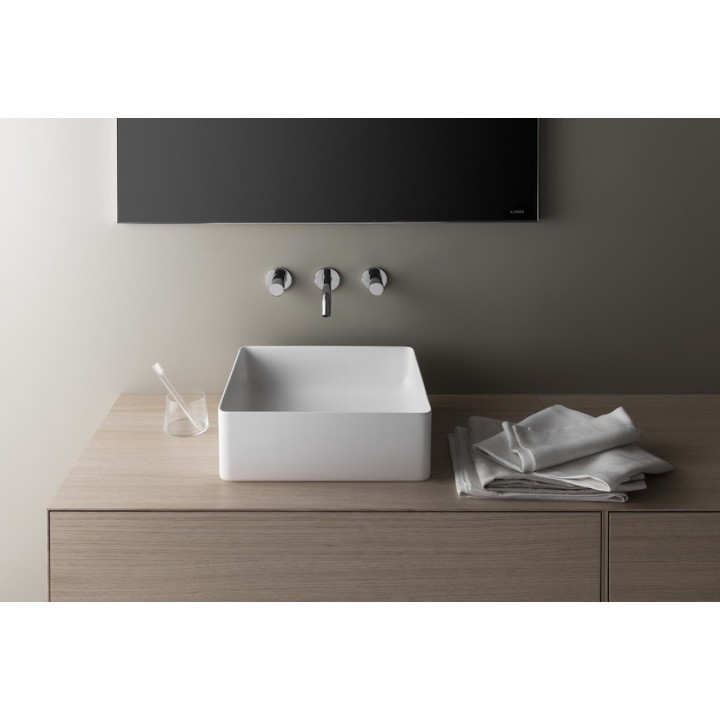 Umywalka 360x360 mm Laufen Living Square bez otw. czarny mat H8114337161121