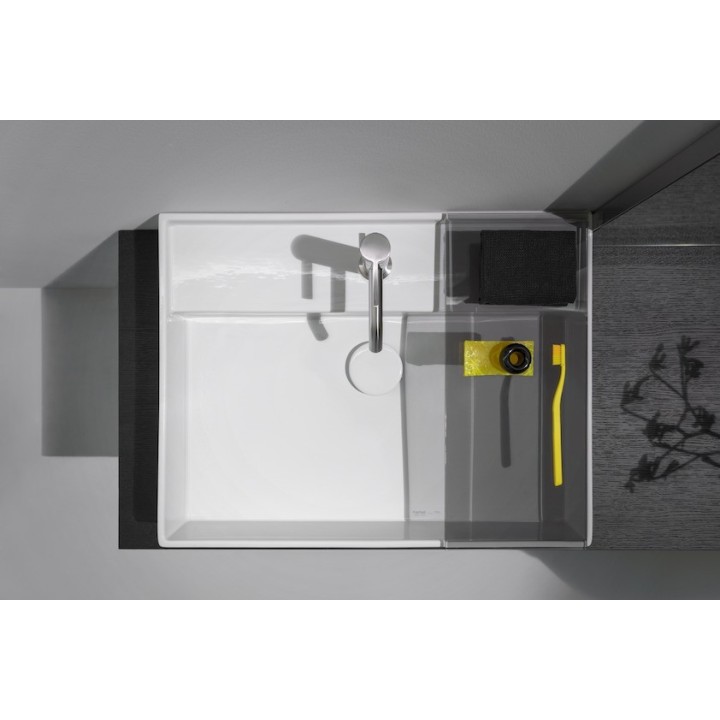 Półka na umywalkę 460x200x15 mm Laufen Kartell szary dymiony H3853310850001