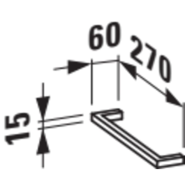 Wieszak na ręcznik 400 mm LAUFEN CASE aluminium H4909521040001