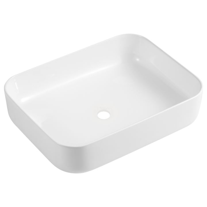 Umywalka nablatowa 50x39 cm Omnires Corona biały połysk CORONA500BP