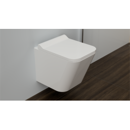 Miska WC 49x35 cm Omnires Fontana z deską biały połysk FONTANAMWBP