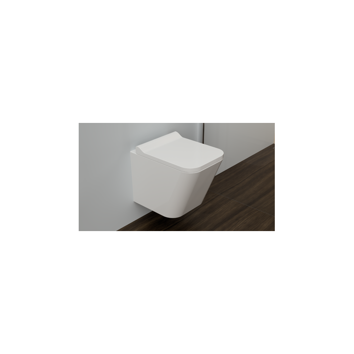 Miska WC 49x35 cm Omnires Fontana z deską biały połysk FONTANAMWBP