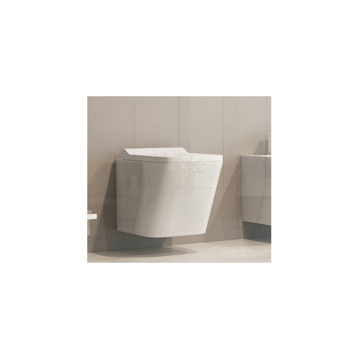 Miska WC 49x35 cm Omnires Fontana z deską biały połysk FONTANAMWBP