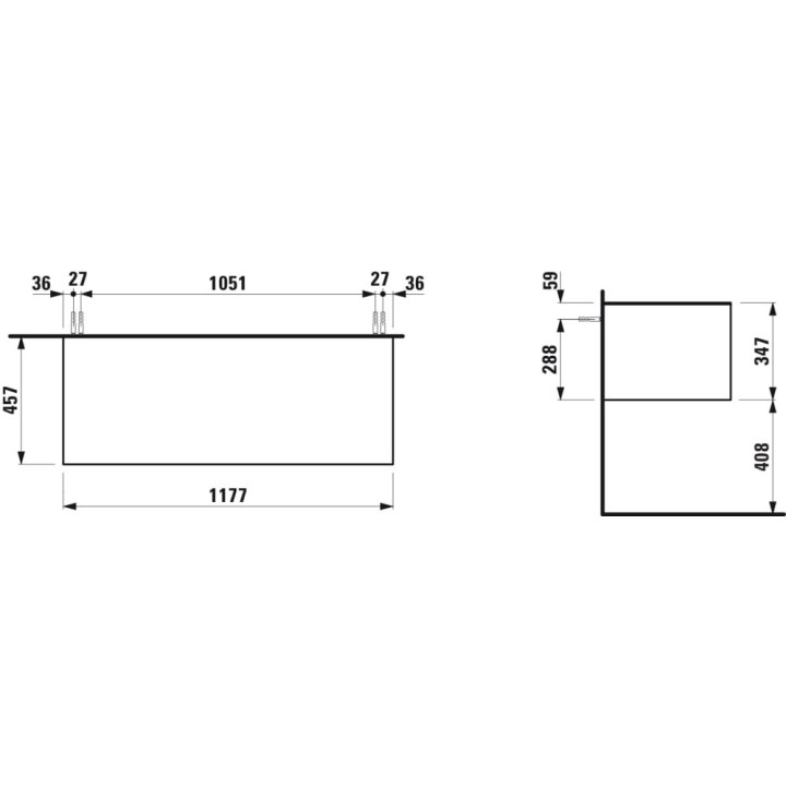Szafka 1175x345 mm LAUFEN THE NEW CLASSIC biały mat H4060250851701