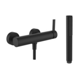 Bateria ścienna z wężem i słuchawką LAUFEN KARTELL czarny mat H3313370811411