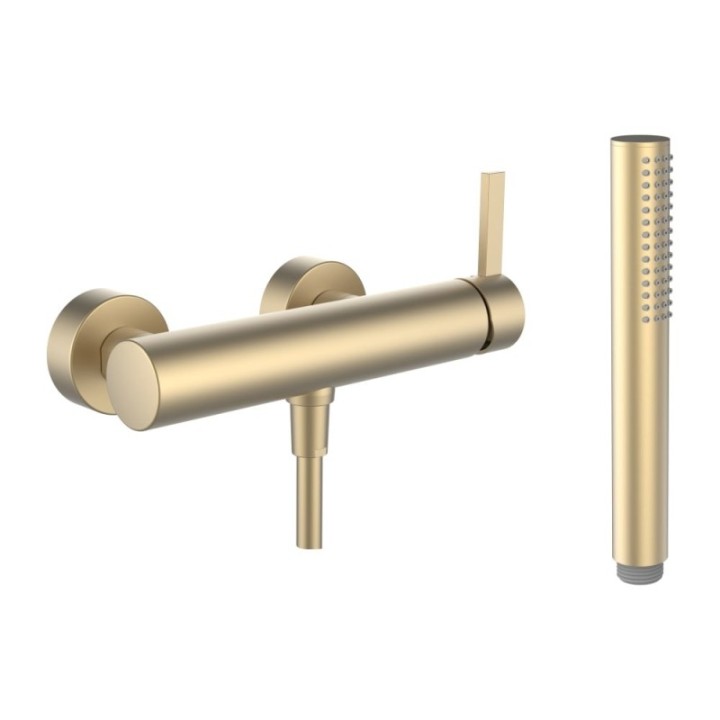 Bateria z wężem i słuchawką LAUFEN KARTELL białe złoto H3313370831411