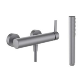 Bateria ścienna z wężem i słuchawką LAUFEN KARTELL inox H3313370901411