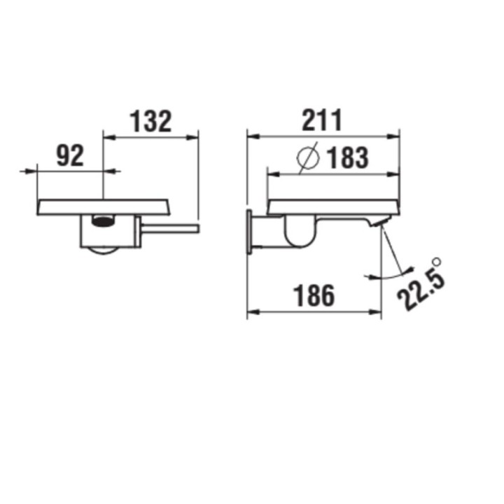 Bateria umywalkowa podtynkowa LAUFEN KARTELL chrom H3113370041201
