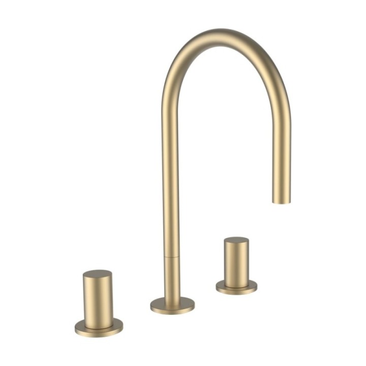Bateria umywalkowa LAUFEN KARTELL bez korka białe złoto H3123330832201