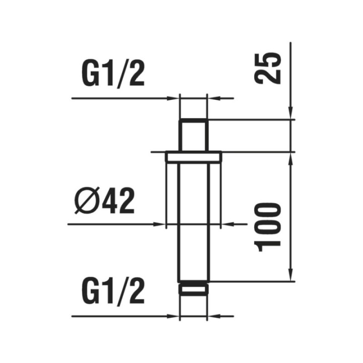Ramię sufitowe deszczownicy 100 mm LAUFEN chrom HF960098100001