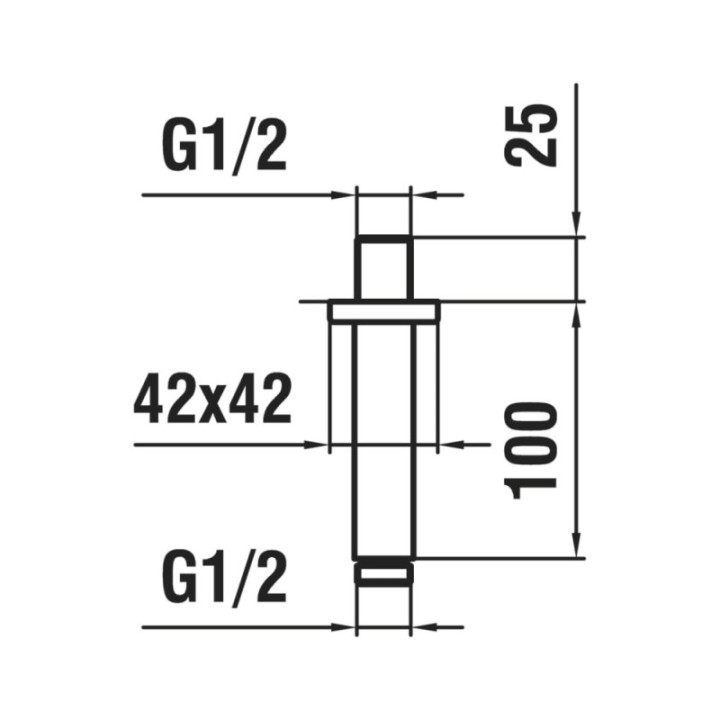 Ramię sufitowe deszczownicy 100 mm LAUFEN chrom HF960099100001