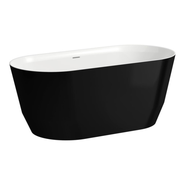 Wanna wolnostojąca LAUFEN PRO 150x70x59 cm czarny połysk H2439520640001