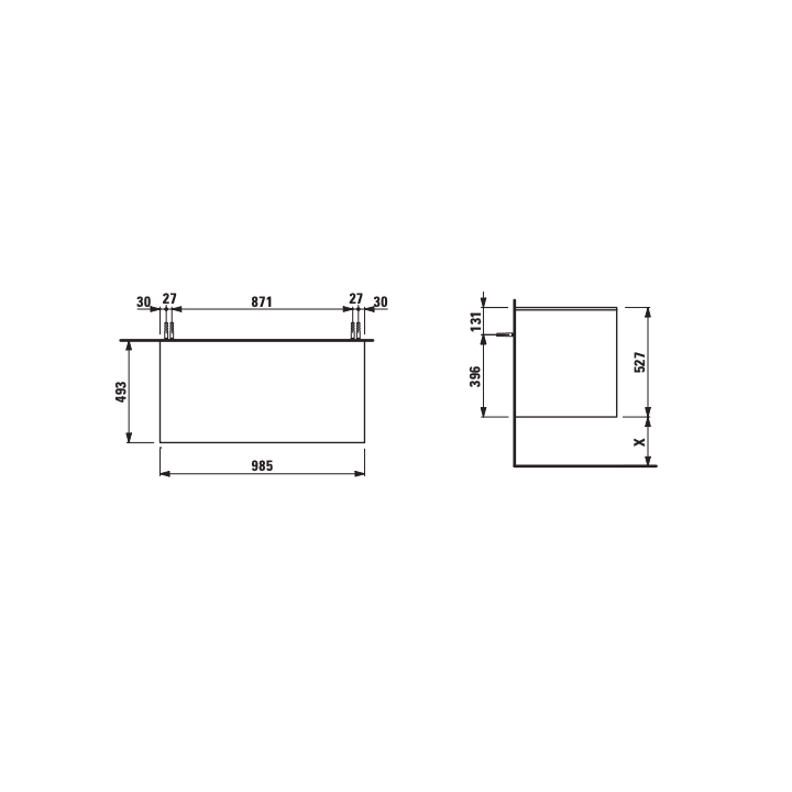 Szafka podumywalkowa 985x495 mm LAUFEN PRO LANI dąb H4043201122671