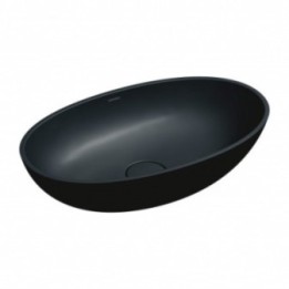 Umywalka nablatowa Omnires Shell 60x35cm black lava SHELLUNBLV