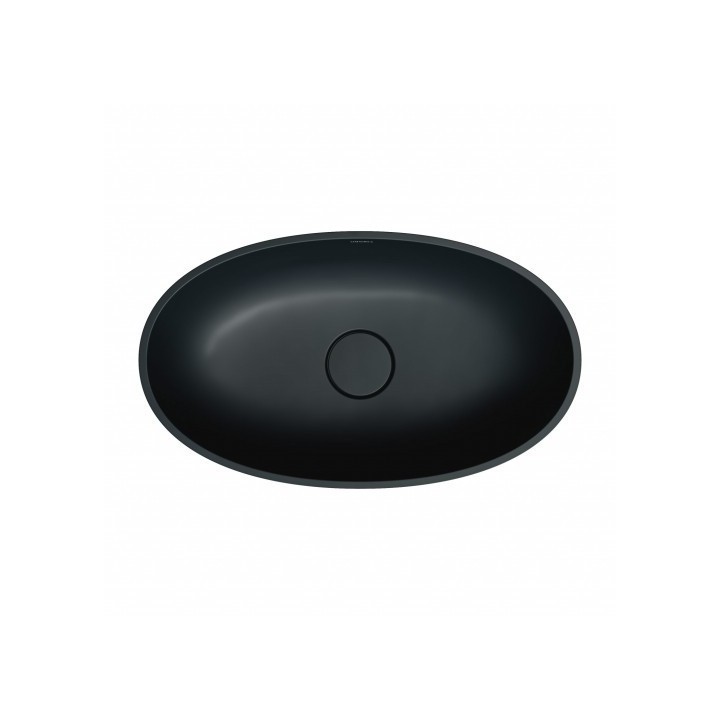 Umywalka nablatowa Omnires Shell 60x35cm black lava SHELLUNBLV