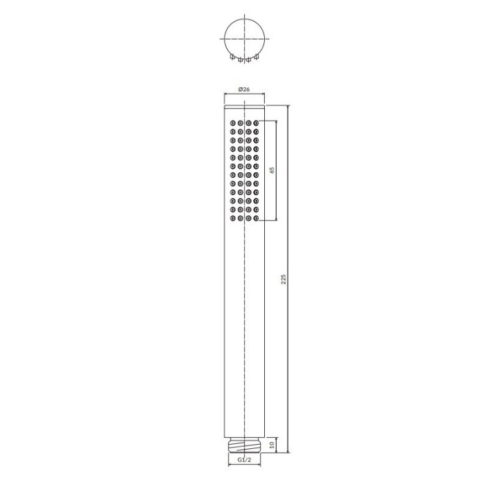 Rączka prysznicowa Omnires Microphone miedź MICROPHONEX-RCP