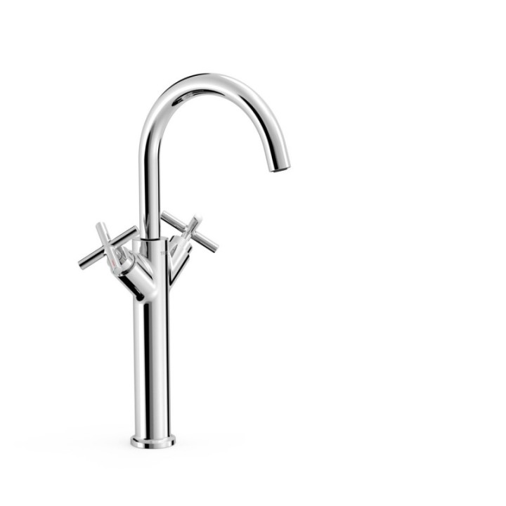 Bateria dwuuchwytowa XXL umywalkowa TRES MONTBLANC chrom 28380301