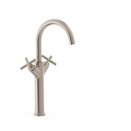 Bateria dwuuchwytowa XXL umywalkowa TRES MONTBLANC stal 28380301AC