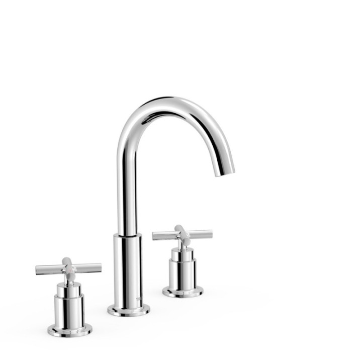Bateria dwuuchwytowa stojąca umywalkowa TRES MONTBLANC chrom 28310501
