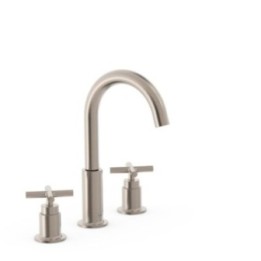 Bateria dwuuchwytowa stojąca umywalkowa TRES MONTBLANC stal 28310501AC