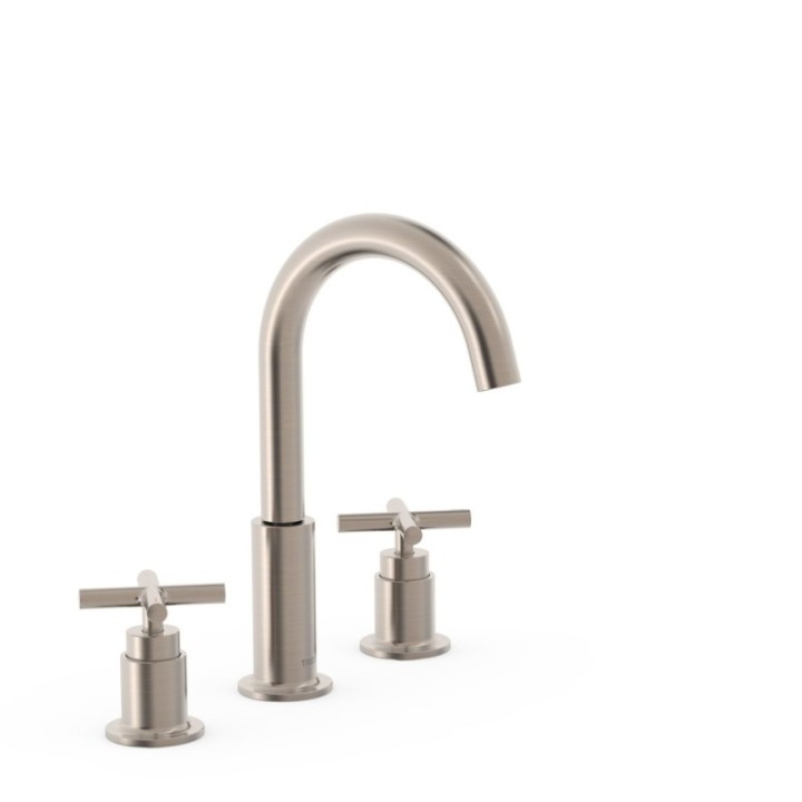 Bateria dwuuchwytowa stojąca umywalkowa TRES MONTBLANC stal 28310501AC