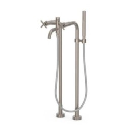 Bateria dwuuchwytowa TRES MONTBLANC podłogowa wannowa i prysznicowa stal 28319401AC
