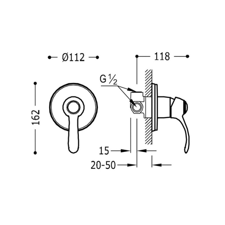 Tres Monoclasic bateria prysznicowa podtynkowa stal 24217701AC