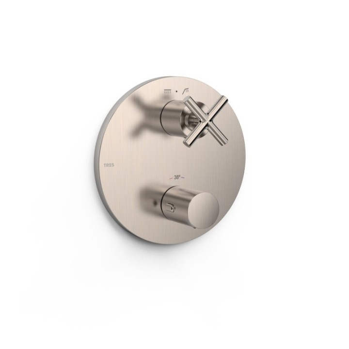 Maskownica do wpuszczanego korpusu 2-drożnego Therm-box TRES MONTBLANC stal 28325001AC