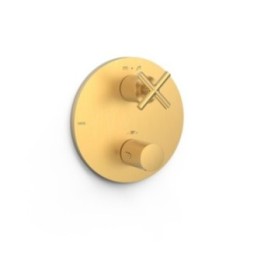 Maskownica do wpuszczanego korpusu 2-drożnego Therm-box TRES MONTBLANC złoto matowe 28325001OM