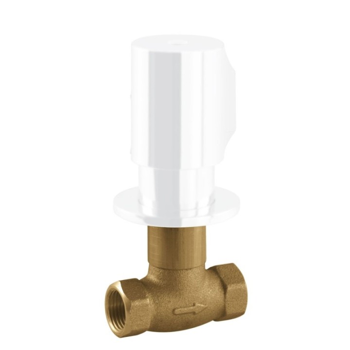 Zawór z gwintem 1/2" TRES MAX biały mat 06115501BM