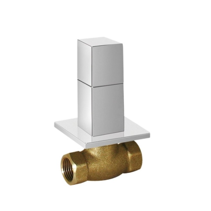 Zawór odcinający podtynkowy 1/2" TRES CUADRO chrom 00715501