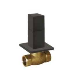 Zawór odcinający podtynkowy 1/2" TRES CUADRO czarny mat 00715501NM
