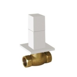 Zawór odcinający podtynkowy 1/2" TRES CUADRO biały mat 00715501BM
